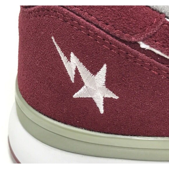 A BATHING APE BAPE STA \'NB\' TRAINER RED Burgundy Size 8 NIB RARE main image 8